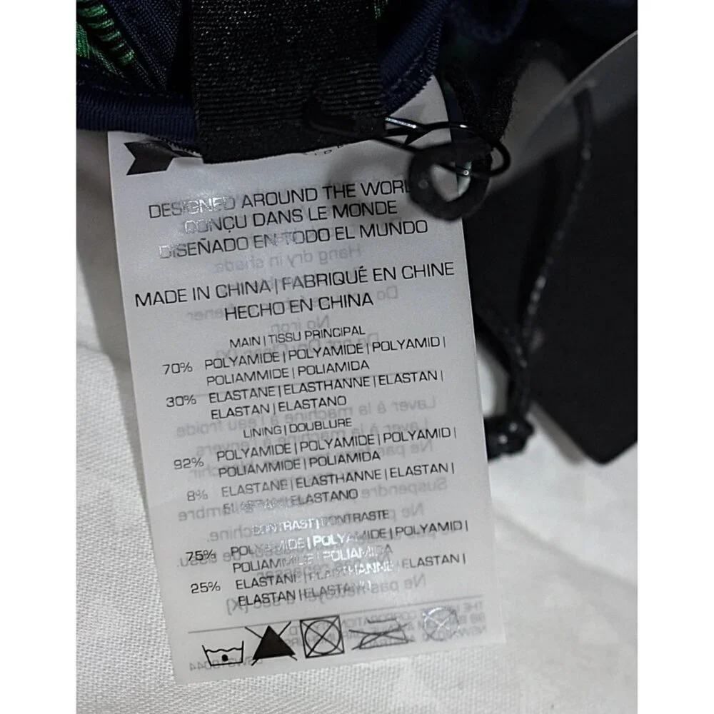 New w/Tags - The Upside - Palm Leaf Anna Bra in Green/Blue leaf pattern, sz 10 - Picture 9 of 9